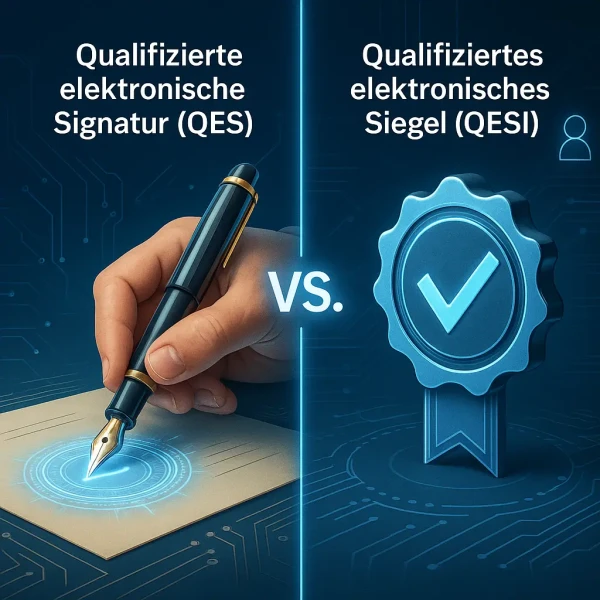 Elektronische Signatur (QES) vs. elektronisches Sigel