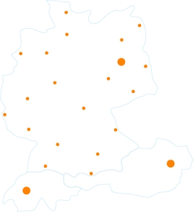 Landkarte Deutschland, Schweiz, Österreich
